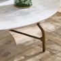 Azurra Hammered Metal Coffee Table (36&quot;-55&quot;)