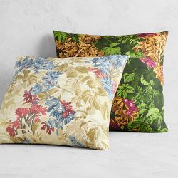 Fern Forest Printed Silk Pillow Cover