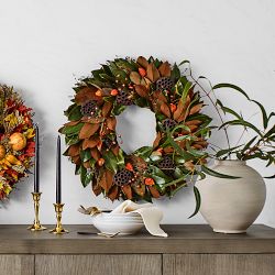 Magnolia Lantern Live Wreath &amp; Garland