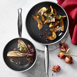 GreenPan&#8482; Premiere Stainless-Steel Ceramic Nonstick Fry Pan Set
