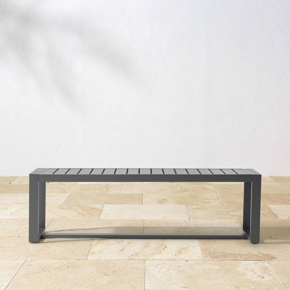 Santa Barbara Outdoor Metal Dining Bench (56&quot;)