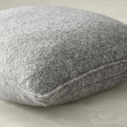 Italian Boiled Wool Solid Pillow Cover