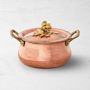 Ruffoni Historia Hammered Copper Stock Pot with Olive Knob, 3 1/2-Qt.