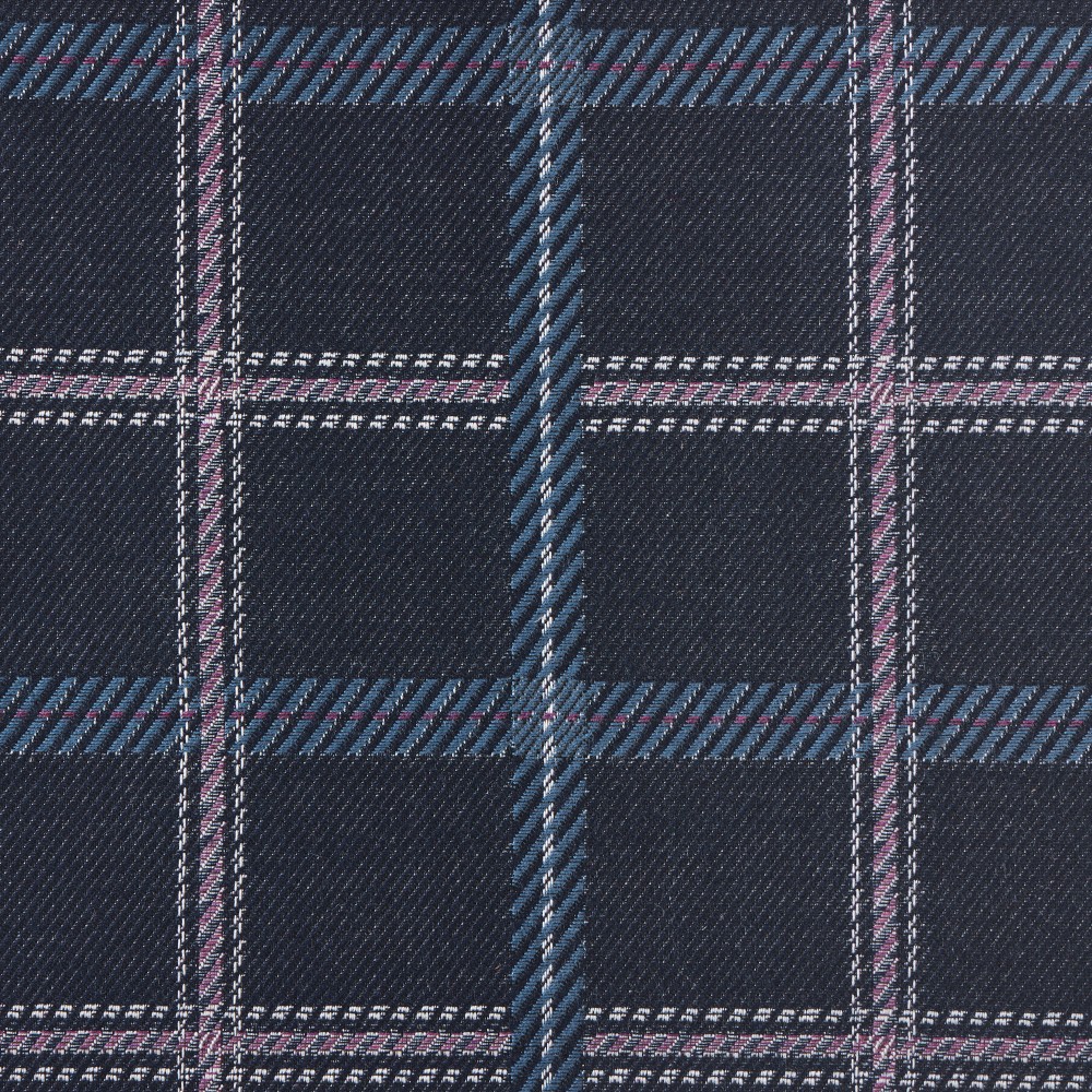 Fabric By The Yard, Plaid, Navy And Plum