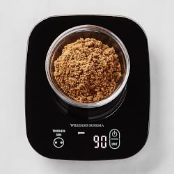 Williams Sonoma USB Black Glass Waterproof Scale, 11-Lb