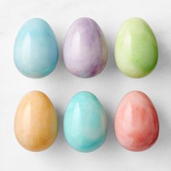 Alabaster Easter Eggs, Set of 6