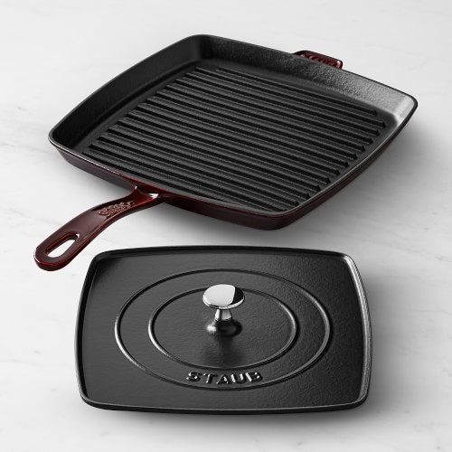 Staub Enameled Cast Iron Grill Pan & Press, 12