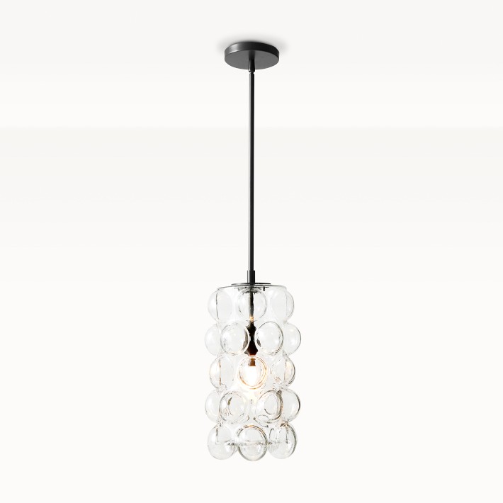 OPEN BOX: Powell Pendant, 14", Clear Glass, Bronze