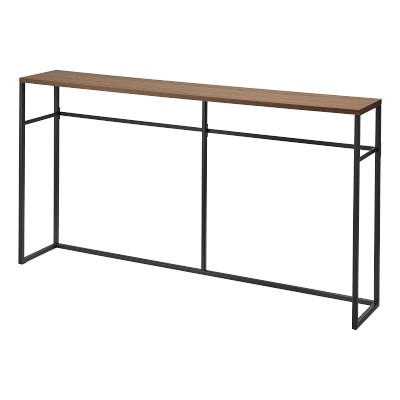 Yamazaki Home Long Open Console Table, Single Shelf, Black