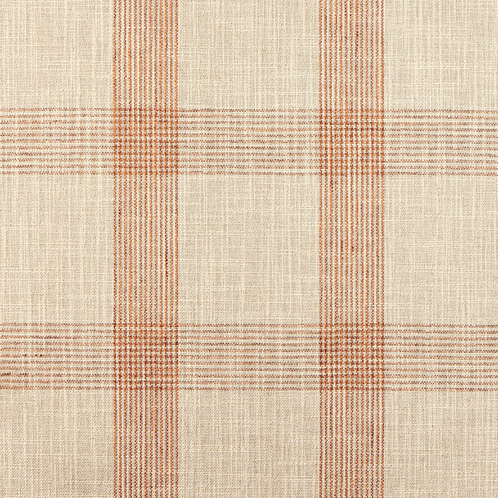 WS Uph Swatches Fabric Swatch, Textured Plaid, Taupe and Red
