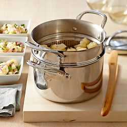 Williams Sonoma Signature Thermo-Clad&#8482; Stainless-Steel Steamer Multipot, 4-Qt.