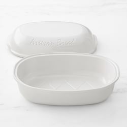 Emile Henry French Ceramic Artisan Loaf Baker, White
