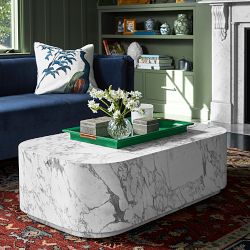 Vittoria Arabescato Curved Edge Coffee Table (48&quot;)