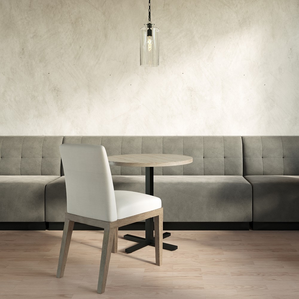 Garbo Upholstered Customizable Banquette &ndash; Grid Tufting