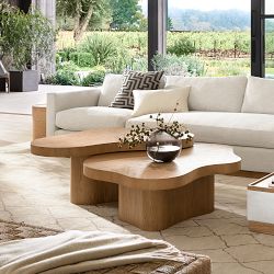 Marin Organic Curved Nesting Coffee Tables (40&quot;- 83&quot;)