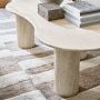 Marina Travertine Sculptural Coffee Table (55&quot;)
