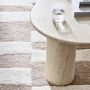 Marina Travertine Sculptural Coffee Table (55&quot;)