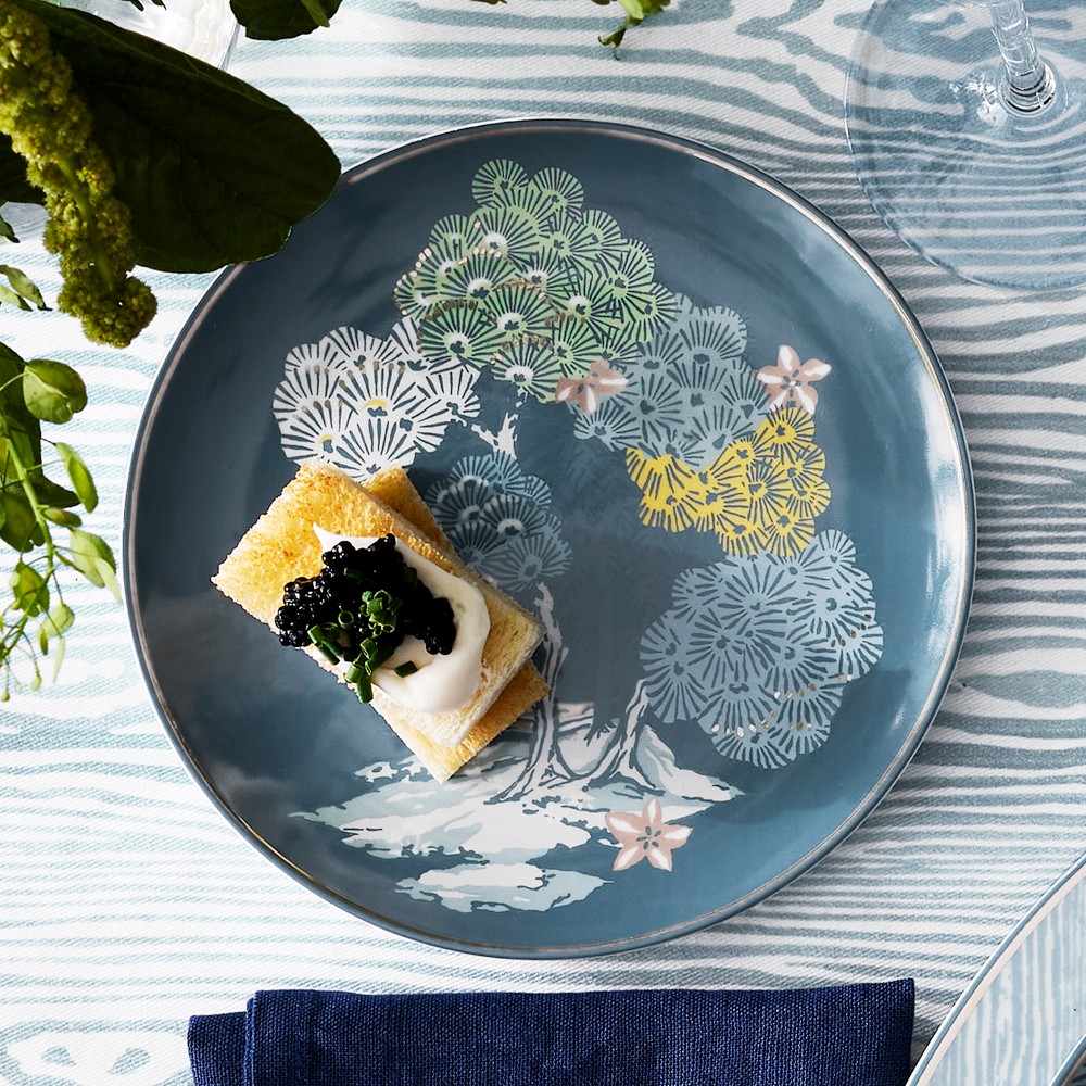 Scalamandr&#233; x Williams Sonoma Sea of Trees Appetizer Plates, Set of 4