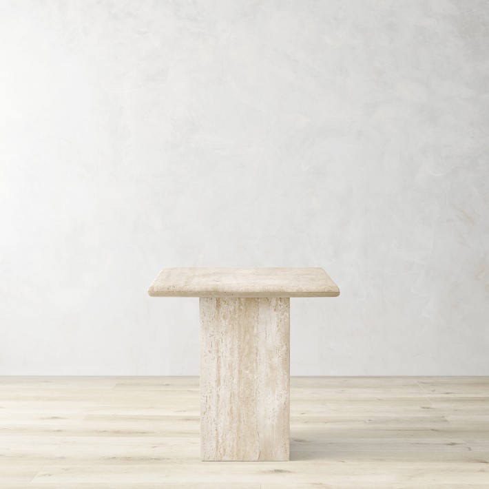 Ortega Travertine Side Table