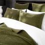 Heritage Lattice Embroidered Velvet Coverlet and Shams