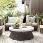 Pasadena Outdoor Teak and Brown Rope Sofa (76&quot;)