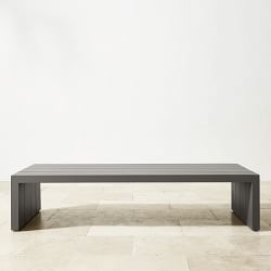 Larnaca Outdoor Slate Grey Metal Coffee Table (48&quot;-63&quot;)