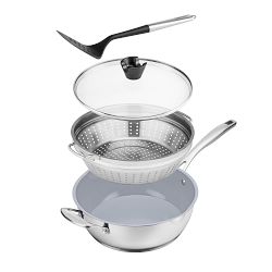 Cusinart Stainless-Steel Ceramic Nonstick Preferred Pan 4-Piece Cookware Set