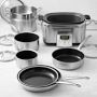 GreenPan&#8482; Premiere Stainless-Steel Ceramic Nonstick 11-Piece Cookware Set with Slow Cooker