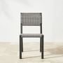 Larnaca Outdoor Slate Grey Metal x All-Weather Weave Dining Side Chair