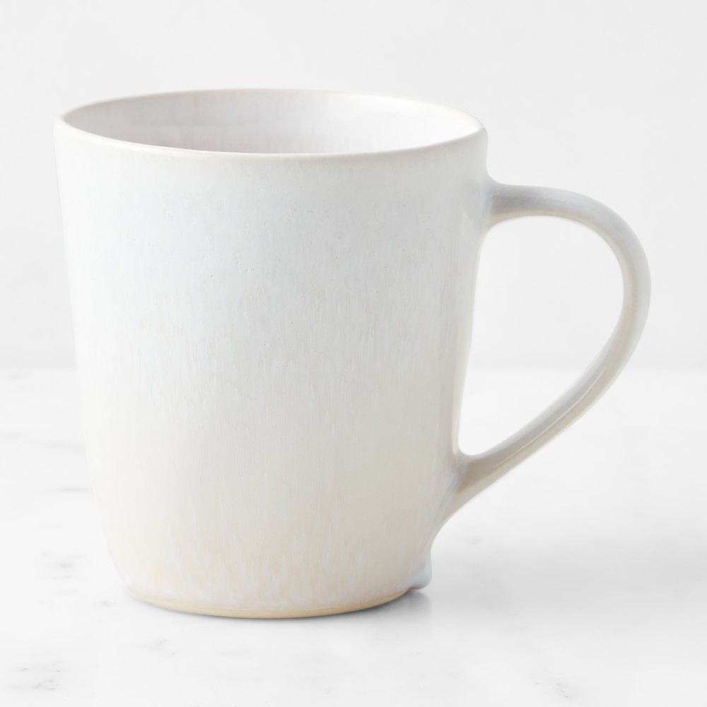 Cyprus Reactive Glaze Mugs, Set of 4, White