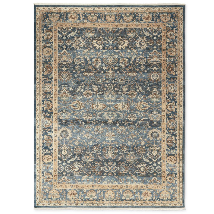 Elise Hand Knotted Rug, 6X9', Blue
