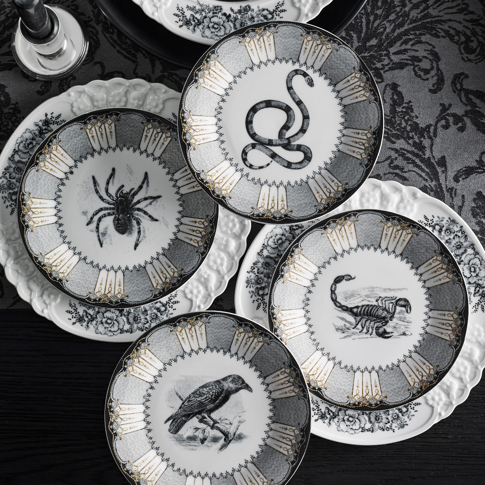 Spooky Soir&#233;e Appetizer Plates, Set of 4