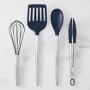 Williams Sonoma Stainless-Steel Silicone Utensil Set of 4, Navy