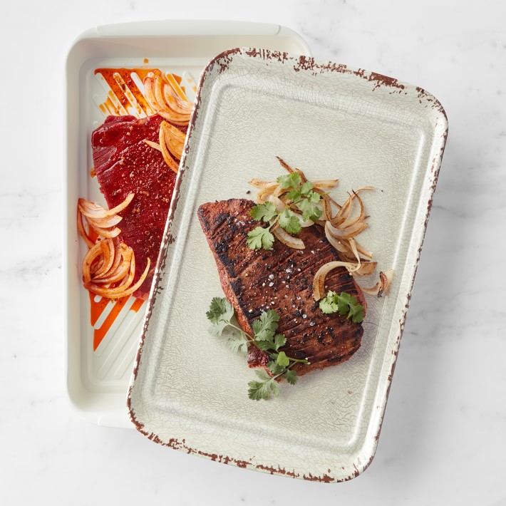 Williams Sonoma Grill Prep Marinade Tray, Rustic Melamine