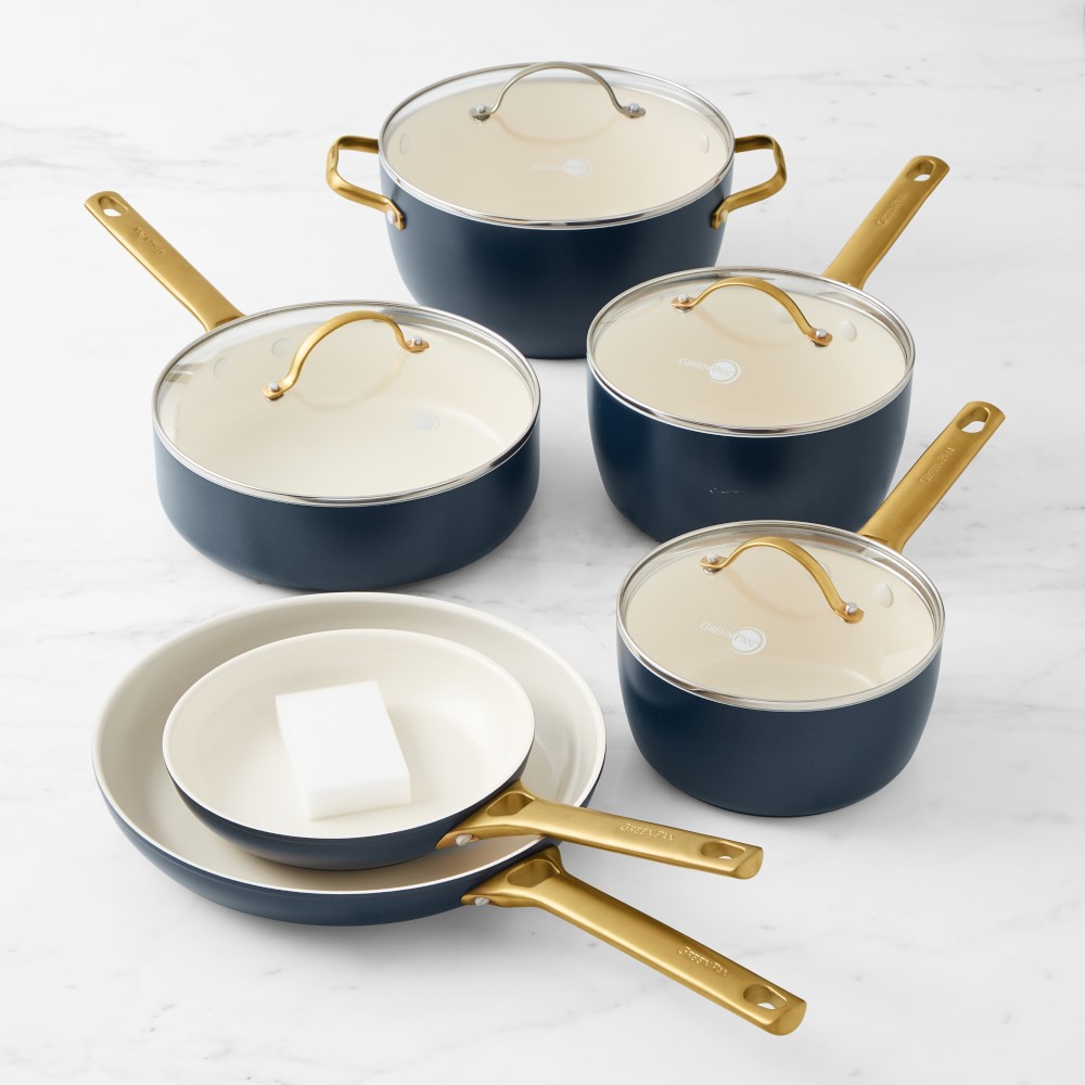 GreenPan™ Reserve Ceramic Nonstick 10-Piece Cookware Set Twighlight Blue