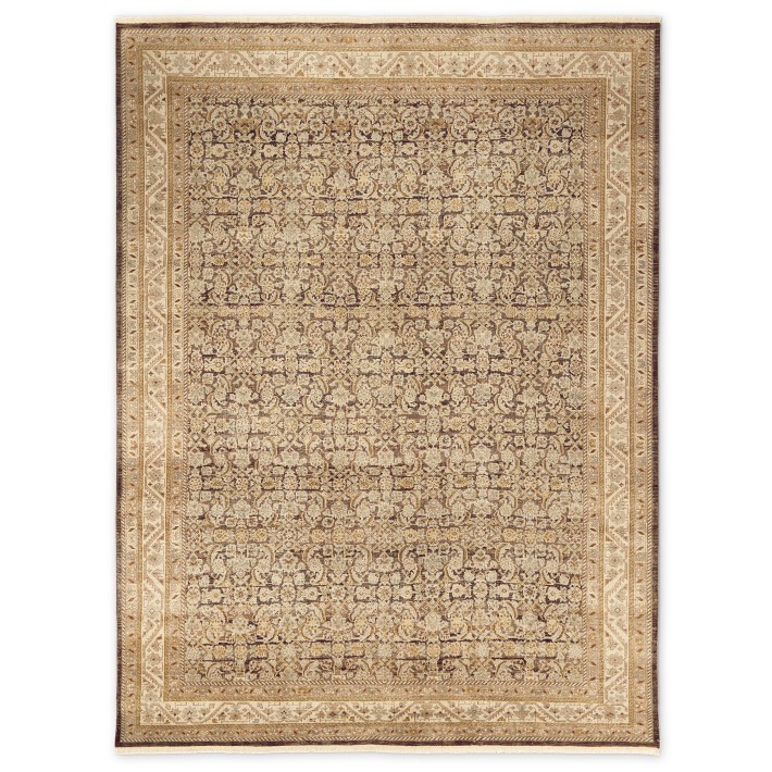 Adelaide Hand Knotted Rug, 6X9', Brown/Green
