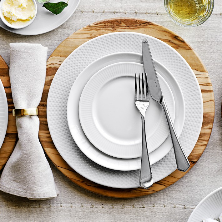 Pillivuyt Perle Porcelain Dinner Plates, Set of 4