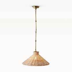 Carmel Rattan Tapered Pendant