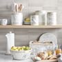 Williams Sonoma Arabescato Marble with Brass Inlay Bread Box