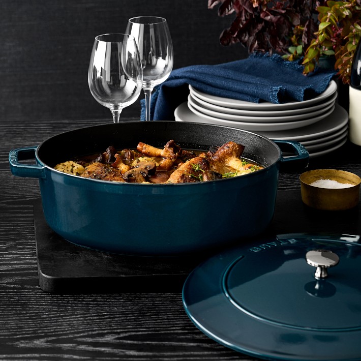 Staub Enameled Cast Iron Wide Oval Dutch Oven, 6 1/4-Qt
