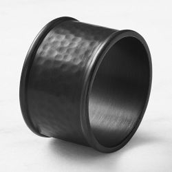 Bronze Hammered Napkin Rings, Set of 4