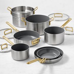 GreenPan&#8482; Stanley Tucci&#8482; Stainless-Steel Ceramic Nonstick 11-Piece Cookware Set