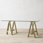 Mason Glass Top Desk (62&quot;)