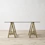 Mason Glass Top Desk (62&quot;)