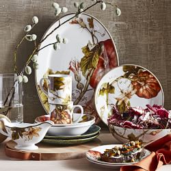 Botanical Pumpkin Salad Plates, Set of 4