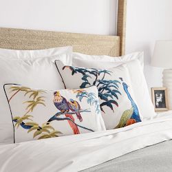 Peacock Embroidered Pillow Cover