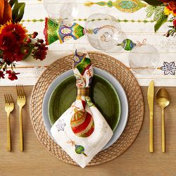Holiday Ornaments Table Runner
