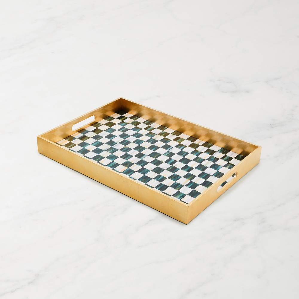 MacKenzie-Childs Courtly Check Lacquer tray