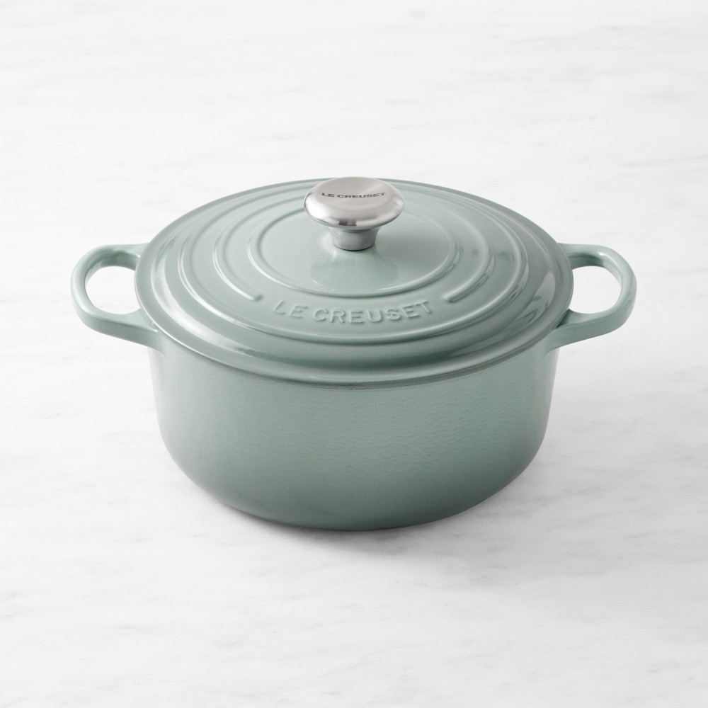 Le Creuset Signature Enameled Cast Iron Round Dutch Oven, 4 1/2-Qt., Sea Salt