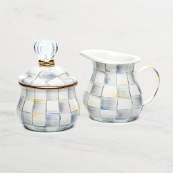 MacKenzie-Childs Sterling Check Creamer & Sugar Bowl Set